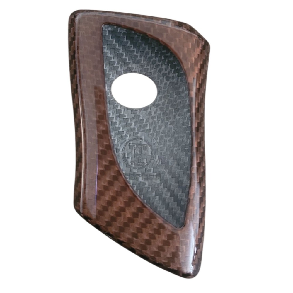 Carbon Fiber. Car Key Cover. Compatible For Lexus Auto Parts(Color Brown)
